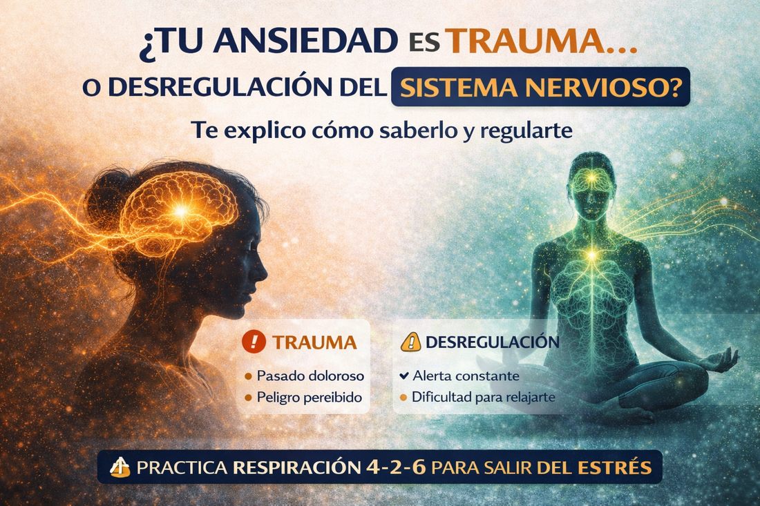 Diferencia entre ansiedad por trauma y desregulación del sistema nervioso — técnica respiración 4-2-6 Bibliograndeza